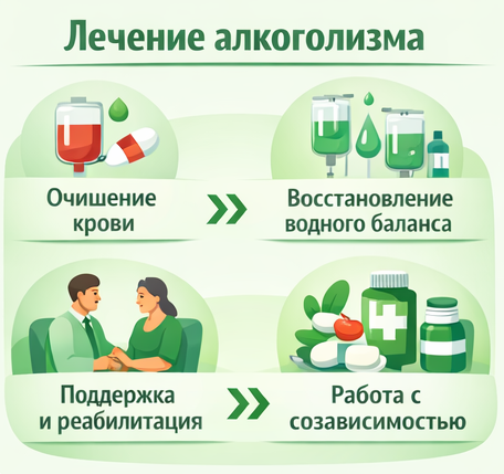 лечение алкоголизма в Ардоне этапы